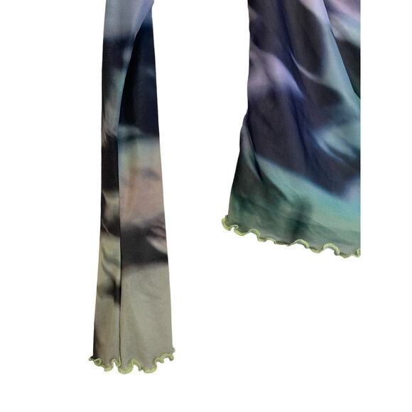 Princess Polly Great Delusions Off Shoulder‎ Long Sleeve Top Size 2 Sheer Mesh - Picture 6 of 9